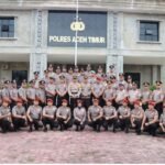 Kapolres Aceh Timur Beri Penghargaan Kenaikan Pangkat Kepada 51 Personil Atas Dedikasi