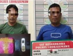 Satresnarkoba Lhokseumawe Amankan Dua Pelaku Pengedar 1.055 Gram Sabu