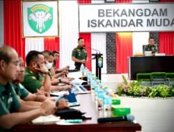 Kasdam IM Pimpin Rakor Penyusunan Rentinkon Tahun 2026.