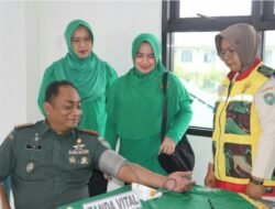 Peringati HUT Persit Ke-79, Persit KCK Cab. XXI Gelar Donor Darah, Ratusan Kantong Darah Berhasil Dikumpulkan