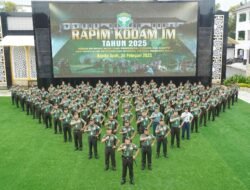 Rapim Kodam Iskandar Muda TA. 2025, Optimalkan Peran TNI Medukung Pembangunan Nasional.