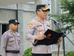 Kapolres Aceh Timur Pimpin Upacara Pelantikan Jabatan Kabag SDM dan Serah Terima Jabatan Kapolsek