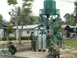 Jelang Penutupan TMMD ke-123, Infrastruktur Air Bersih Dipercantik dengan Warna Hijau Khas TMMD!