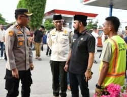 Jelang Lebaran Idul Fitri 1446 H Kapolres Bersama Bupati Aceh Timur Tinjau Pospam