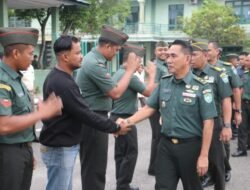 Kasdim 0104/Atim Pimpin Apel Kembali Cuti Lebaran Gelombang II