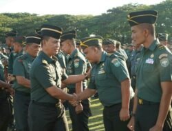 Kasdam IM Pimpin Apel Kembali Cuti dan Halal Bihalal Prajurit di Blang Padang Banda Aceh.