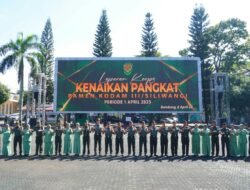 Danrem 061/SK Hadiri Acara Kenaikan Pangkat Pamen