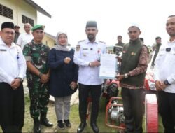 Kasdim 0104/Aceh Timur Hadiri Penyerahan Alsintan oleh Bupati Aceh Timur kepada Brigadir Pangan untuk Perkuat Ketahanan Pangan Daerah