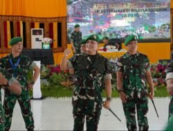 Pangdam Iskandar Muda Buka Apel Komandan Satuan TNI AD TA 2025 di Markas Yonif 116/GS, Meulaboh, Aceh Barat.