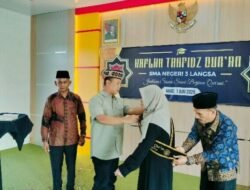 Dandim 0104/Aceh Timur Hadiri Wisuda Tahfiz SMA Negeri 3 Langsa Angkatan III di Aula Serbaguna Kodim