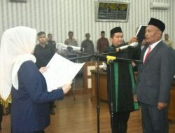 Pelantikan PAW Anggota DPRK Langsa Dari Partai Aceh, Ismail SH Sisa Masa Jabatan 2024-2029