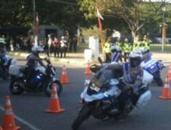 Dalam Rangka HUT Bhayangkara Ke-79 Polda Aceh Tampilkan Atraksi Bela Diri dan Demontrasi Safety Riding
