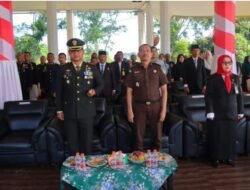 Upacara Hari HUT Bhayangkara Ke-79 Polres Aceh Tamiang Gelar Dilapangan Tribun Setdakab