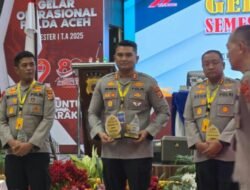 Top….! Polres Aceh Timur Terima Dua Penghargaan Terbaik Sekaligus
