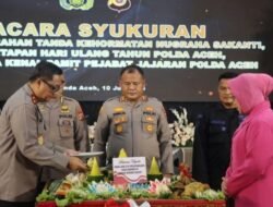Polda Aceh Gelar Syukuran Atas Penganugerahan Tanda Kehormatan Nugraha Sakanti
