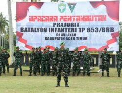 Langkah Pasti Para Kesatria: Dandim 0104/Aceh Timur Sambut Prajurit YTP 853/BRB di Peudawa