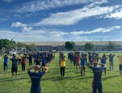 Penuh Semangat, Warga Binaan Lapas Kelas IIA Banda Aceh Lakukan Senam Akhir Pekan.