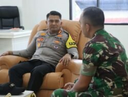 Kapolres Aceh Timur Sambut Kunjungan Silaturahmi Danyon TP 853/BRB
