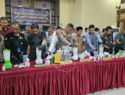 Pemusnahan Ribuan Gram Narkotika di Langsa Polres Musnahkan Sabu dan Ganja Senilai Miliaran Rupiah