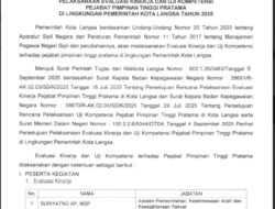 Pemko Langsa Umumkan Evaluasi Kinerja dan Uji Kompetensi Pejabat Eselon II