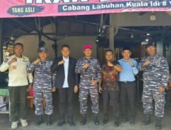 Danlanal Lhokseumawe Beserta Rombongan Lakukan Kunjungan Kerja ke Aceh Timur