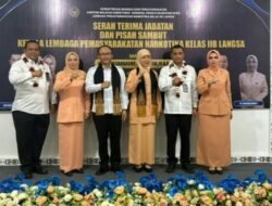 Kanwil Ditjenpas Aceh Yan Rusmanto Pimpin Sertijab Kalapas Narkotika Kelas IIB Langsa