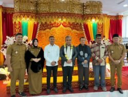 Wakil Bupati Aceh Timur Dampingi Wakil Gubernur Aceh Sambut Ketua MPR RI dan JAM Was di Banda Aceh.