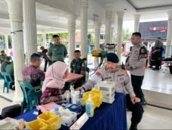 Donor Darah Sambut HUT Ke-80, Sat Brimob Kompi 2 Batalyon B Polda Aceh Sumbang 43 Kantong Darah