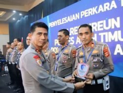 Terbaik Kedua Dalam Penyelesaian Perkara, Satlantas Polres Aceh Timur Terima Penghargaan dari Kapolda Aceh