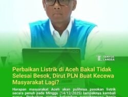 Target Pemulihan Listrik yang Dijadwalkan Minggu Gagal Infrastruktur Transmisi Jadi Batu Sandungan Pemulihan Kelistrikan Aceh