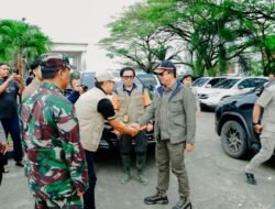 Wakil Bupati Aceh Timur Sambut Kepala BNPB di Pendopo Aceh Timur.