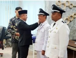 Camat Langsa Lama Lantik Dua Pj Geuchik Gampong Baroh dan Gampong Asam Peutik