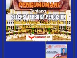 Kekhawatiran Ketua Komite Investigasi Korupsi Syafri Ario SH Terhadap Penempatan Pejabat di Pemkab Limapuluh Kota