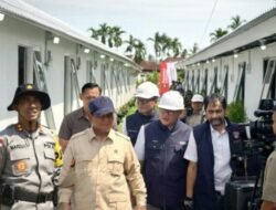 Kapolda Aceh Dampingi Presiden RI Prabowo Subianto Tinjau Progres Pembangunan Huntara Korban Bencana Banjir di Aceh Tamiang