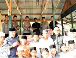 Polres Aceh Timur Serahkan Bantuan untuk Dayah Istiqamatuddin Hidayatul Mu’arrif yang Terdampak Banjir