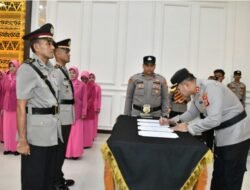 Kapolres Aceh Timur Pimpin Upacara Sertijab Kasat Lantas, Kapolsek Hingga Kasi Humas