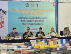 Bea Cukai Langsa Gelar Pelaksanaan Pemusnahan 545.452 Rokok Ilegal Senilai Rp.1,29 Milyar