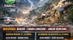 BMKG Ingatkan Siaga Bencana Hidrometeorologi, Cuaca Buruk Kembali Ancam Aceh, Potensi Banjir dan Longsor dalam Dua Periode
