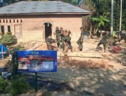 Tanpa Jeda, Satgas TMMD Kebut Galian Pondasi Rumah Ibu Cut Farida di Hari Pembukaan