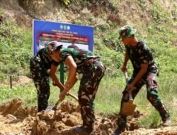 Pengerjaan Jalan Penghubung Antar Desa Berlanjut, Satgas TMMD Fokus Penyekrapan Jalan