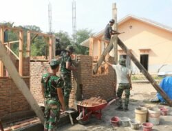 Satgas TMMD Ke-128 Lanjutkan Pembangunan RTLH, Pengecoran Balok Rumah Warga Capai Tahap Penting