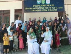 Satgas TMMD dan Tim Kesehatan Bersinergi, Warga Alue Canang Nikmati Layanan Gratis dan Edukasi KB