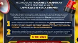 256 Napi Lapas Kelas IIB Aceh Tamiang Diminta Segera Menyerakan Diri Kembali ke Lapas