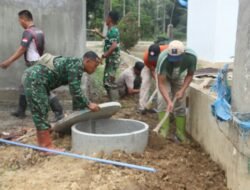 Warga Mulai Tersenyum, Pembangunan MCK TMMD Tinggal Selangkah Lagi