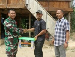 Tumbuhkan Semangat Gotong Royong, Dansatgas TMMD Beri Dukungan Moril Lewat Sembako