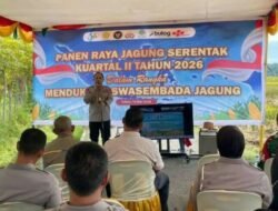 Zoom Bersama Presiden RI, Polres Pidie Jaya Gelar Panen Raya Jagung dan Dukung Ketahanan Pangan Nasional