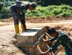 Tak Ingin Asal Rampung, Satgas TMMD Cek 3 Titik Gorong-Gorong Penghubung Alue Canang–Jambu Labu