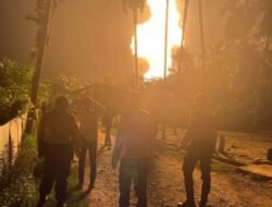 Pengeboran Sumur bor Air di Aceh Utara Mengeluarkan Semburan Gas Disertai Lumpur dan Kobaran Api Hingga 75 Meter