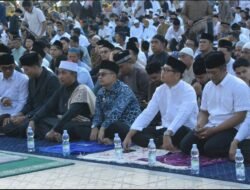 Idul Adha 1447 H, Jeffry-Haikal Shalat Bersama Ribuan Jamaah di Lapangan Merdeka Langsa