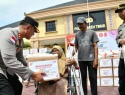 300 Paket Bansos untuk Warga, Polres Aceh Timur Tebar Kepedulian di Hari Bhayangkara Ke-80